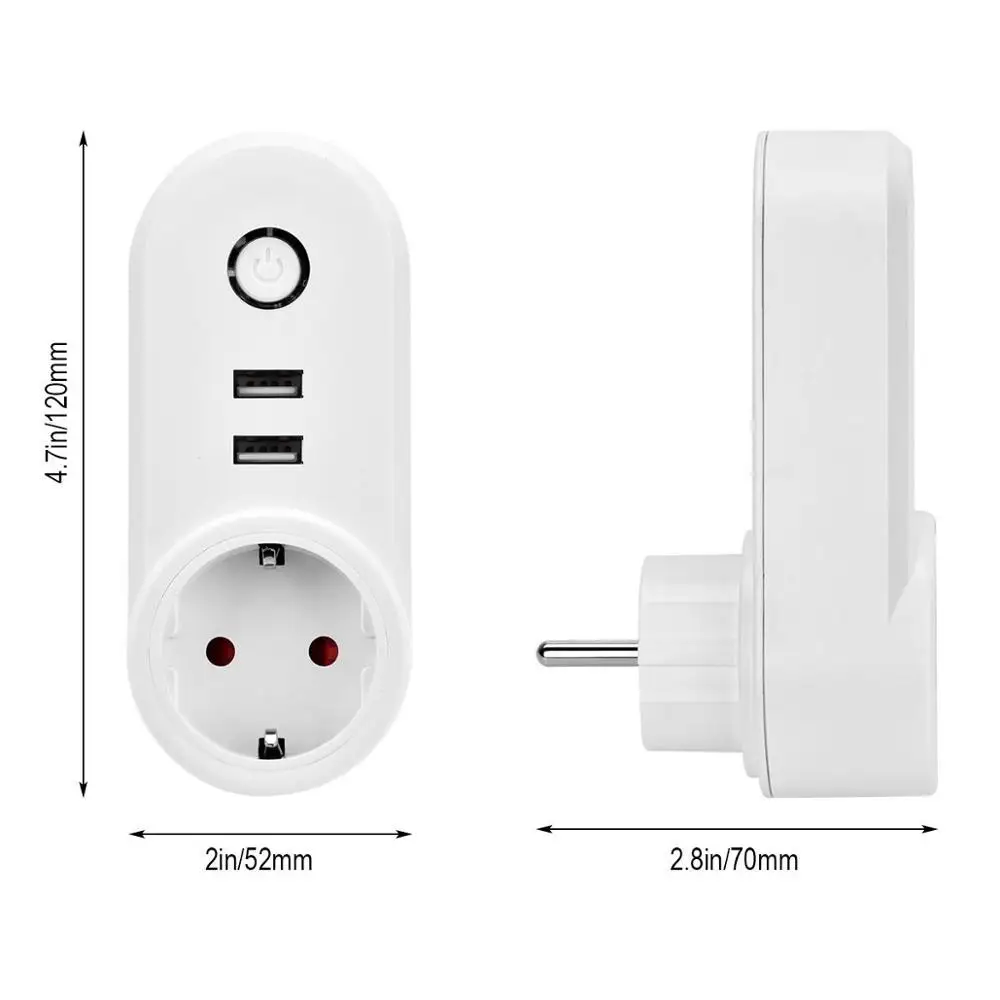 

Alexa smart socket Wifi mobile phone timing switch socket Amazon voice control smart socket Europa