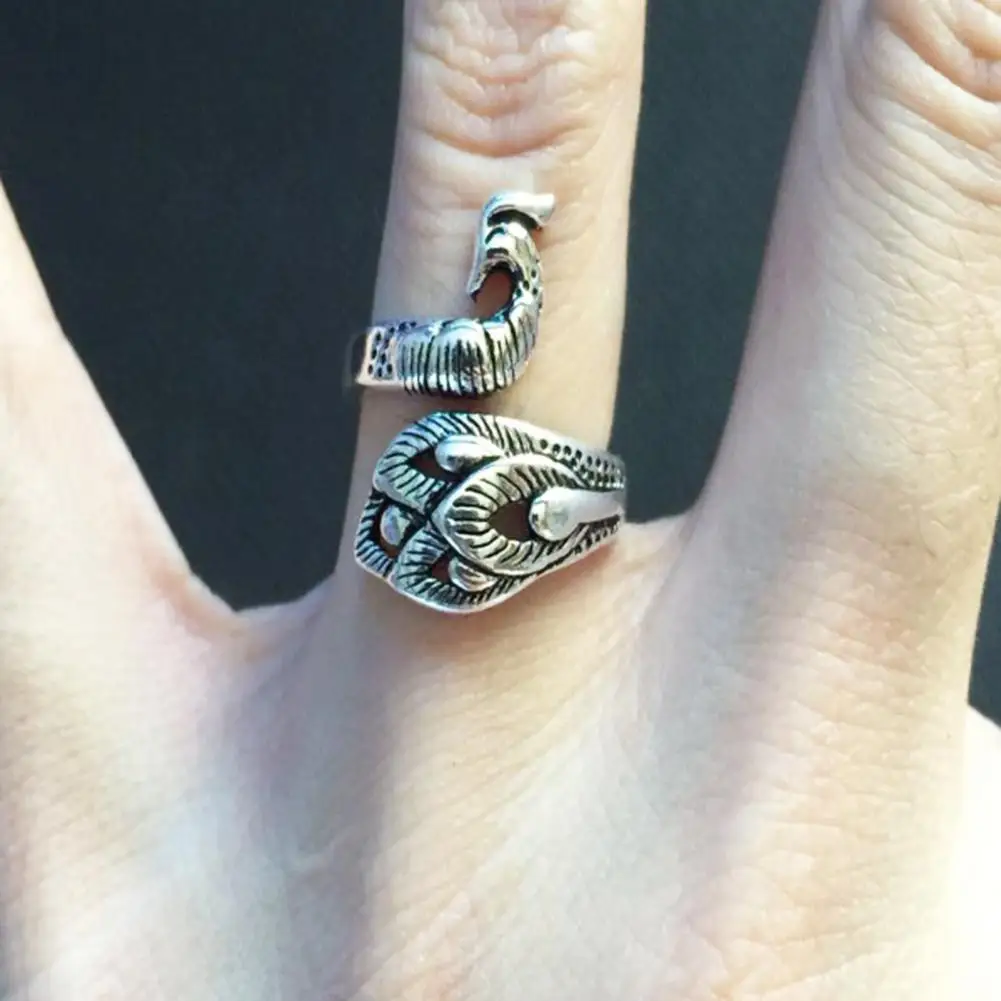 

Hot Sales!!! Unisex Retro Adjustable Phoenix Shape Yarn Knitting Accessory Open Finger Ring
