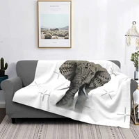 running elephant blanket bedspread bed plaid bedspread anime plush hooded blanket luxury beach towel