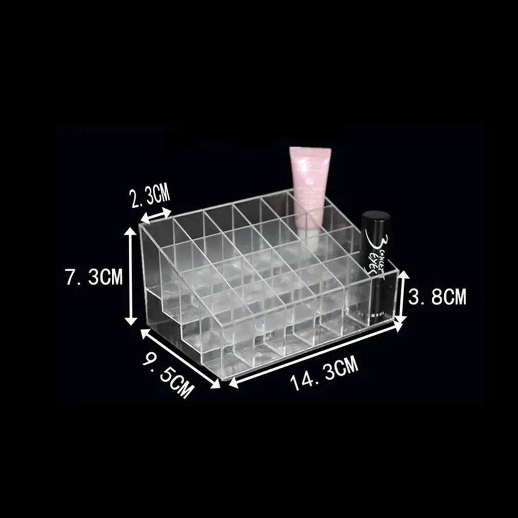 

24 Grids Lipstick Holder Makeup Lipstick Display Stand Storage Rack Makeup Organizer Acrylic Storage Box