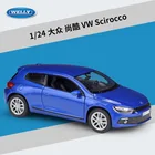 Модель автомобиля Welly 1:24 Volkswagen VW Scirocco из сплава, литой и игрушечный транспорт с дистанционным управлением, соберите подарки