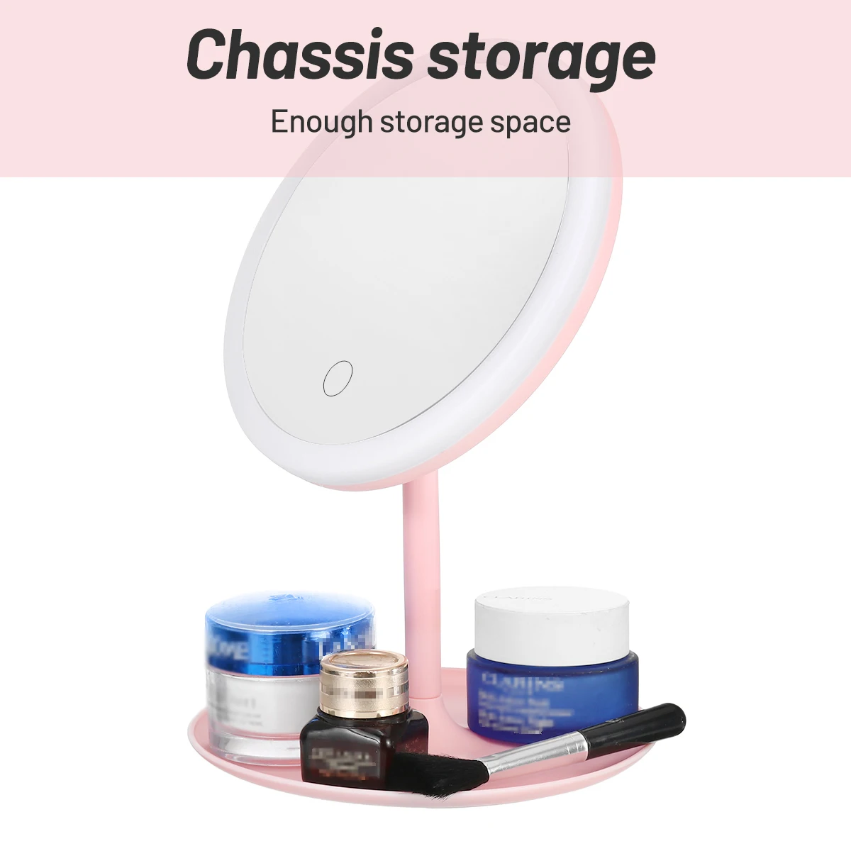 Регулируемое вращающесветодиодный светодиодное зеркало для макияжа съемный