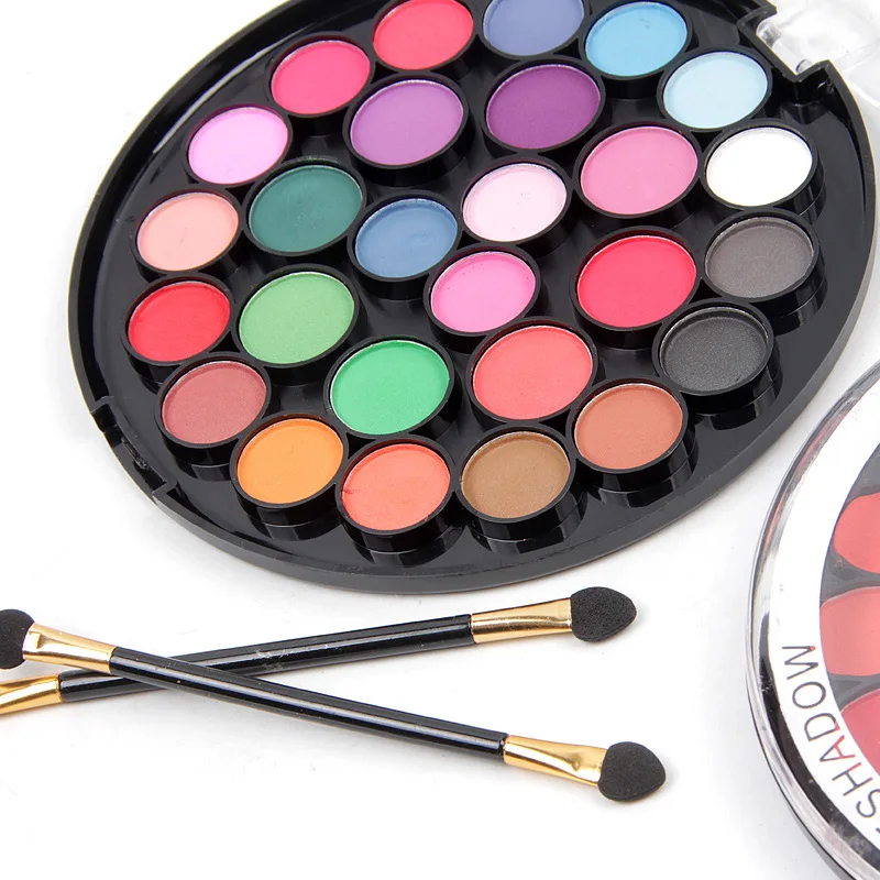 27 Colors Eyeshadow Pallete Eye Makeup Nude Matte Shimmer Glitter Powder Shadow Set Smoky Shadows with shadow brush |