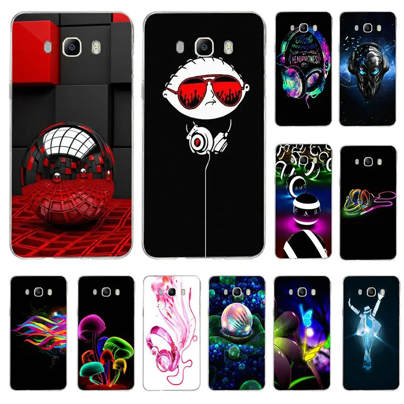 Акварель наушники мяч мягкий чехол TPU Защитный для samsung Galaxy J1 J2 J3 J4 J5 J6 J7 J8 Prime 2016 2017
