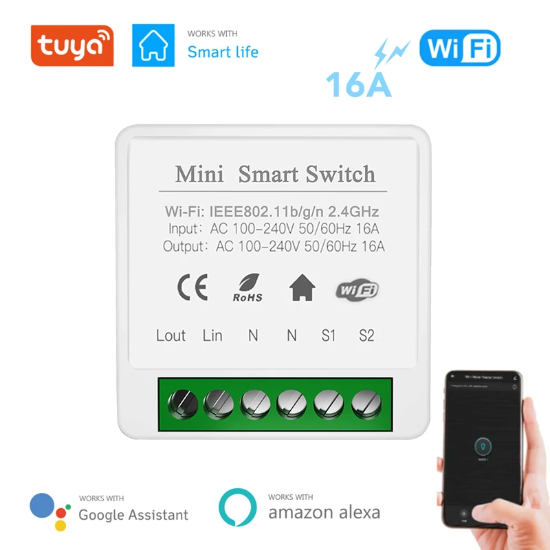 Умный мини-выключатель Tuya 16 А Wi-Fi | Обустройство дома