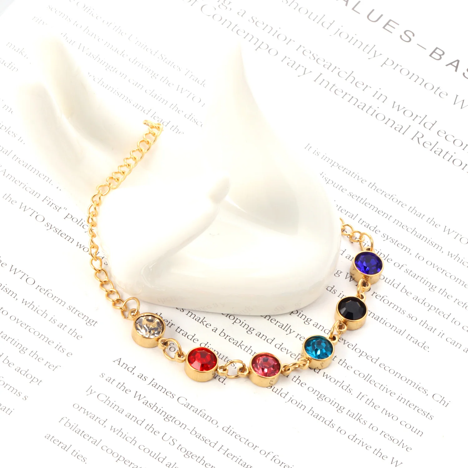 LUXUKISSKIDS золото Цвет браслет 316L нержавеющая сталь femme Фул блестящие с кристаллами