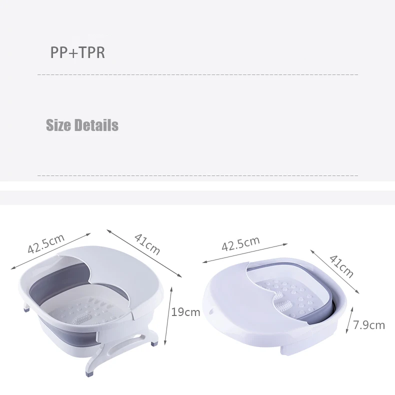 

Folding Foot Soaking Bucket Plastic Foot Bathroom Foot Washing Bucket Basin Massage Foot Bathing Bucket Household Adult Footbath