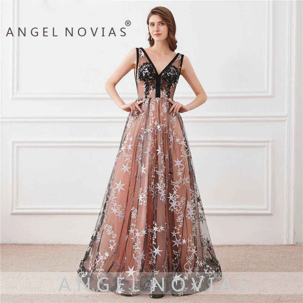 Женское вечернее платье Angel Novias Long Avondjurken Abendkleider элегантное кружевное 2020|caftan