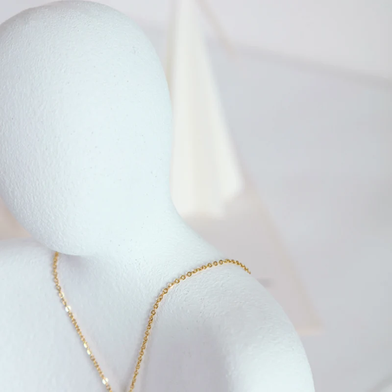 Fashion Black Necklace Medium Side Nice L/M Matte Resin Portrait Model Necklace Earrings Jewelry Display Stand Display Props