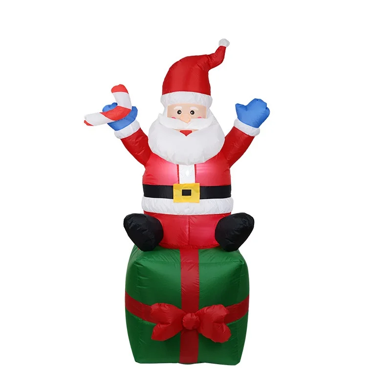 

Рождественский подарок Санта Клауса костыль надувные светодиодные светящиеся украшения вечерние DIY реквизит Рождество Новый год фонарь яр...