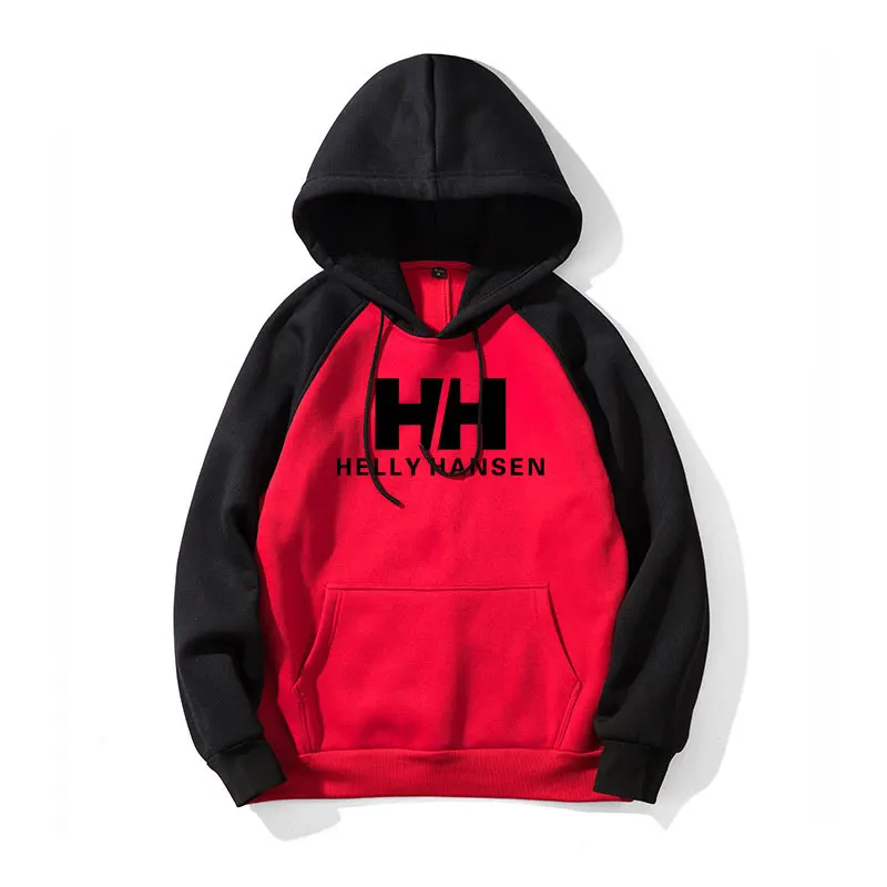 

Hot Autumn and Winter Fashion Printed Hoodies Are Loose and Thick, Printed with Letters, Spliced with Multi-color Casual Men's