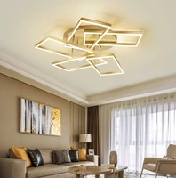 new led golden frame chandelier living room bedroom dining room lamp acrylic ceiling chandelier lighting