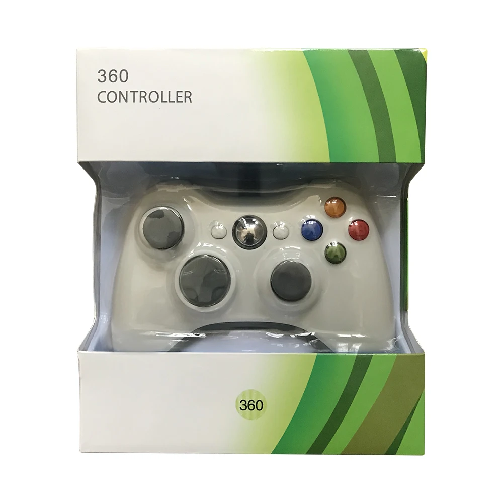 Белый USB проводной геймпад для Xbox 360 консоль контроллер приемник контроллер для microsoft Xbox 360 игровой джойстик для ПК win7/8/10 - Цвет: Белый