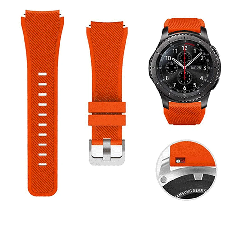

22mm Silicone strap for Samsung Galaxy Watch 3 45mm 46mm/Gear S3/Huawei Watch GT GT2 pro 46mm/Huami Amazfit GTR 47mm correa band
