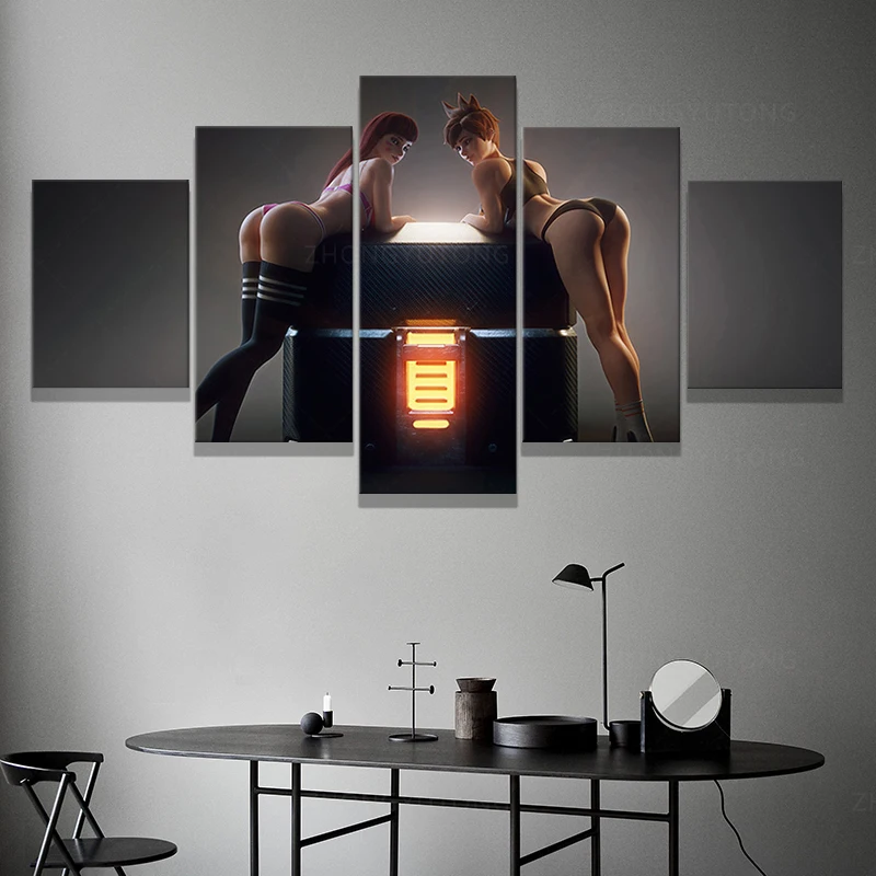 Игровой постер Overwatch OW DVA сексуальная девушка Настенная картина для гостиной