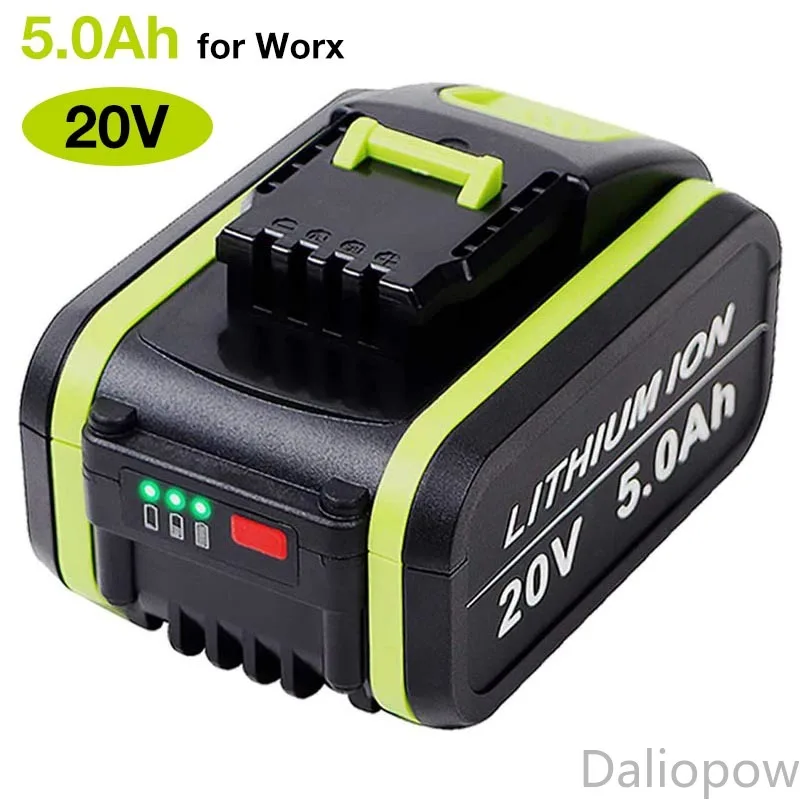 

5.0Ah 20V Lithium-Ion Replacement Battery for Worx WA3551 WA3551.1 WA3553 WA3641 WG629E WG546E WU268 for Worx Power Tools
