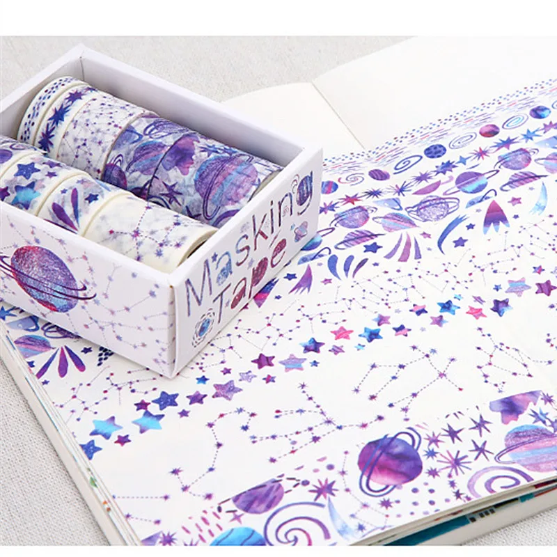 

Leaf Sakura Unicorn Flamingo Washi tapes SET Scrapbooking masking Tape for DIY stationary gift Valentines decor school supplies