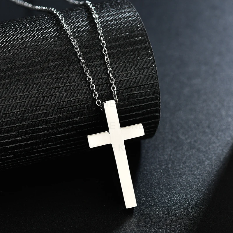 Женское Ожерелье с крестом из нержавеющей стали|Ожерелья подвеской| |