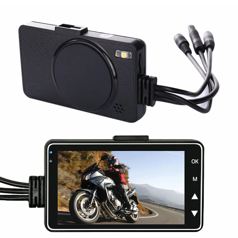 

Hot Motorcycle Camera Dash Cam Front Rear Dual Lens Electronic Recorder for Outdoor J99