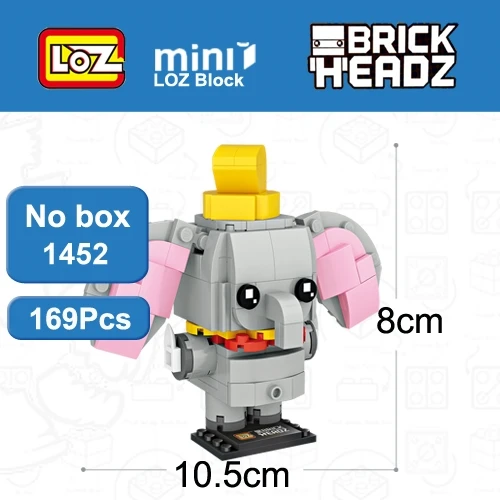 LOZ 1452 no box LOZ клоун мдональд Рональд Humburger Мини Строительные блоки 249 шт кирпичная голова фигурка игрушка подарок для детей в возрасте 6+ официальный авторизованный - Цвет: LOZ 1452 no box