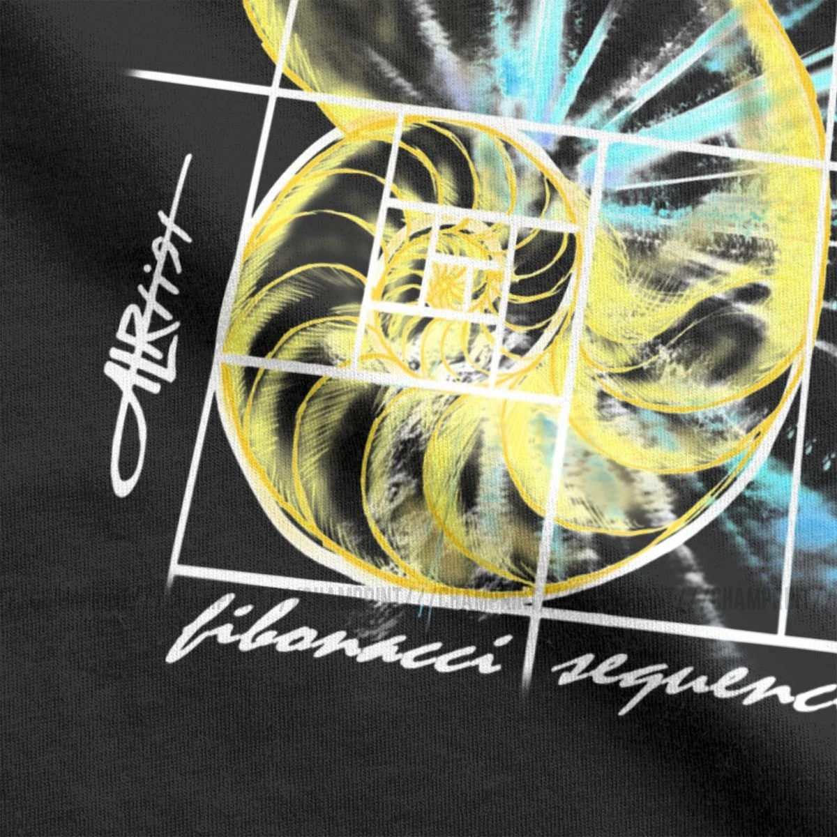 Футболка Fibonacci мужская с математическим рисунком потрясающая тенниска коротким