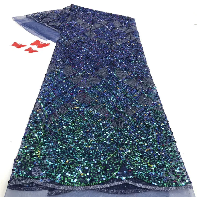 

Madison Latest Nigerian Sequin Lace Fabrics 2020 High Quality Lace African Lace Fabric Wedding French Tulle Lace Material Sewing