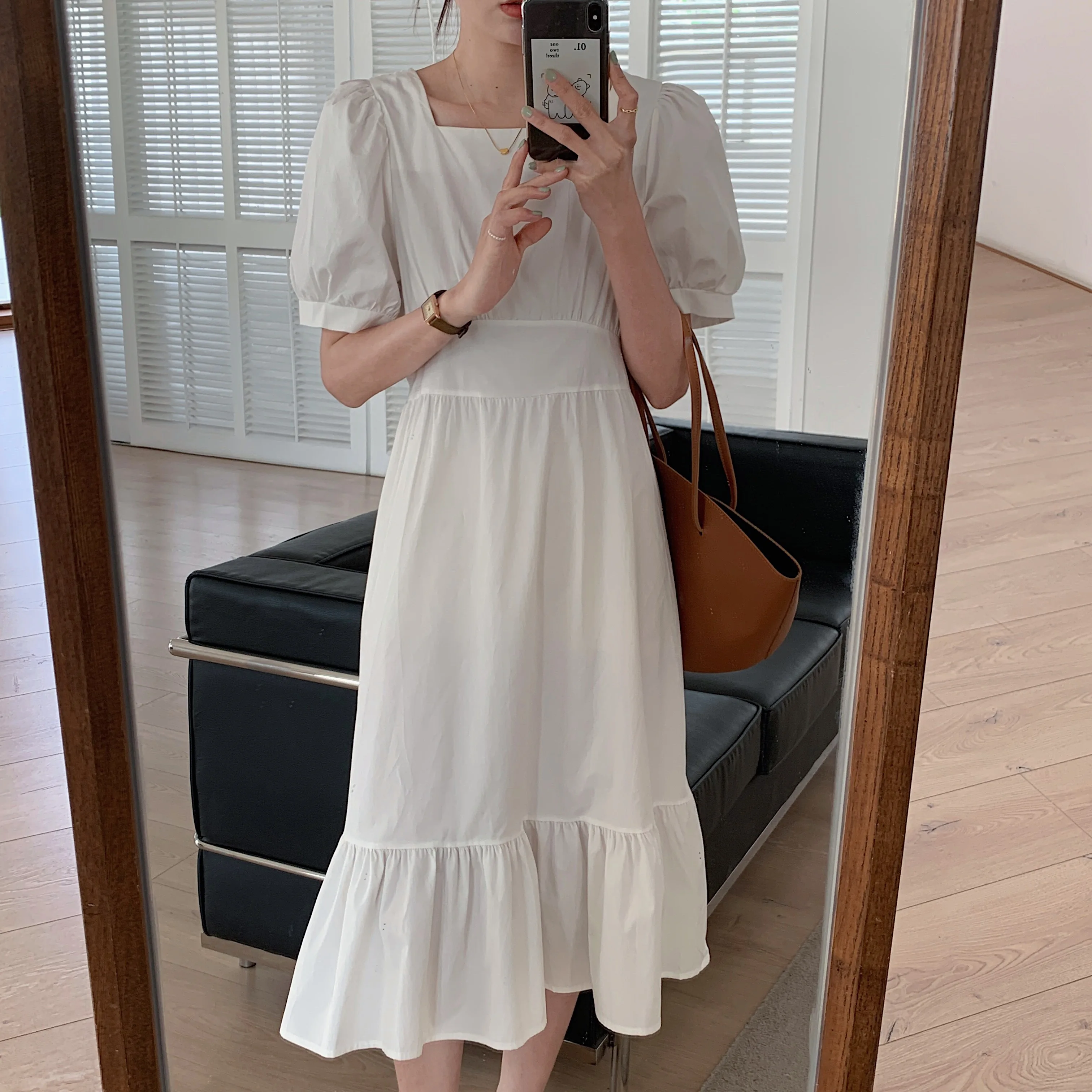 

Alien Kitty Sexy Backless Brief All Match Loose Hot 2021 Gentle Vintage Solid Femme Summer OL Casual Retro Long Dresses Vestidos