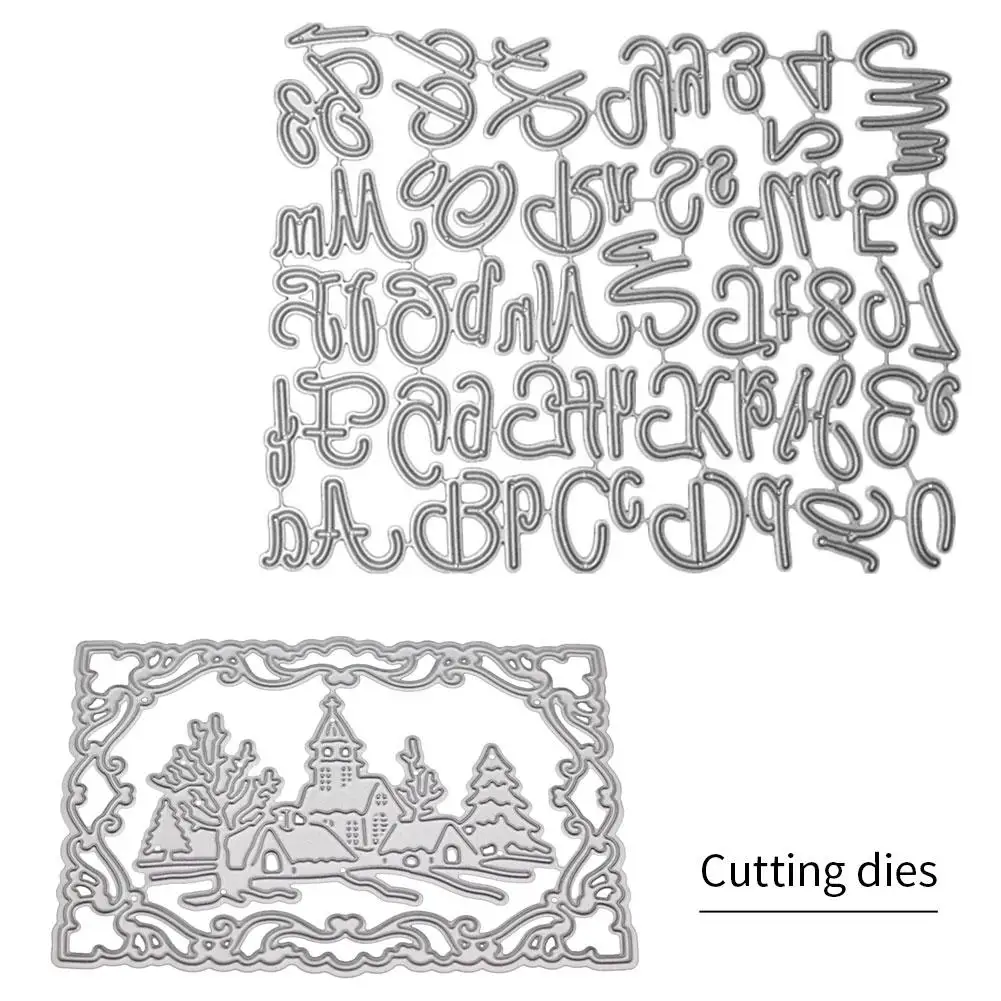 DIY штамповочный шаблон из углеродистой стали рождественские буквы цифры