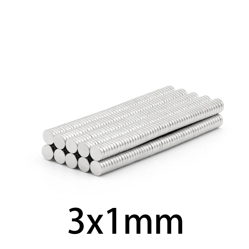 100 2000 шт Мини Дисковые магниты 3 мм * 1 неодимовый N35 магнит диаметром 3x1