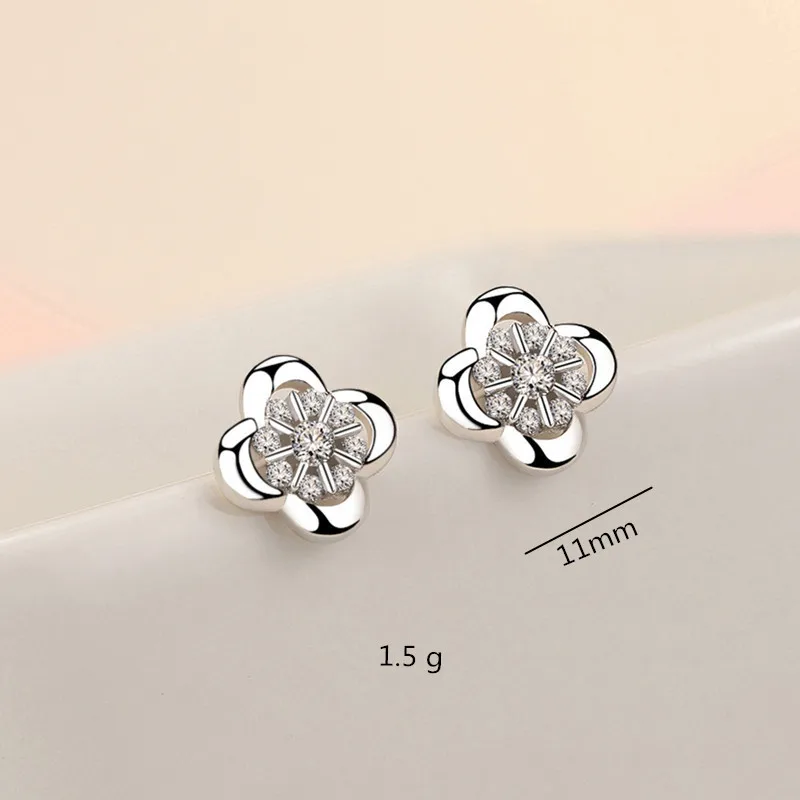 Женские серьги гвоздики с кристаллами серебро 925 пробы|Серьги-гвоздики| |