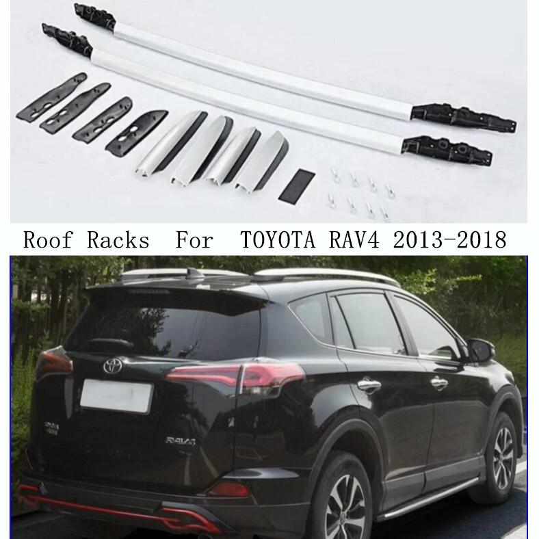 Багажник на крышу для TOYOTA RAV4 RAV 4 2013 2018 рейки из алюминиевого сплава багажник