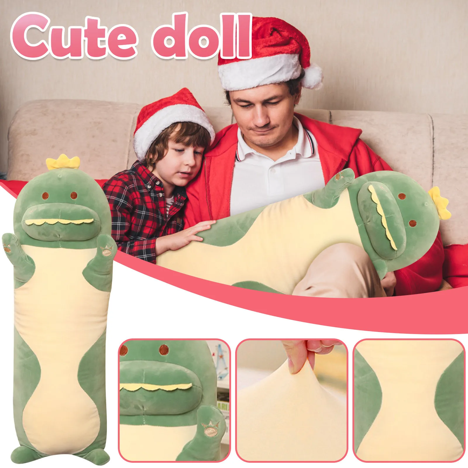 Игрушечная кукла Long Cotton Buddies милая 3D динозавра плюшевая игрушка мягкая подушка из