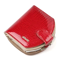 2020 new brand croco design mini wallets women hobo purses fashion patent leather coin wallets red and black female money bag