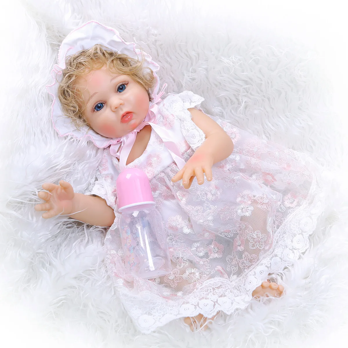 

18 inch 47cm Lifelike Full Silicone Reborn Baby Dolls Alive Bebe lol Realistic Bathe Menina Play Toy Lovely Boneca Kids Gift