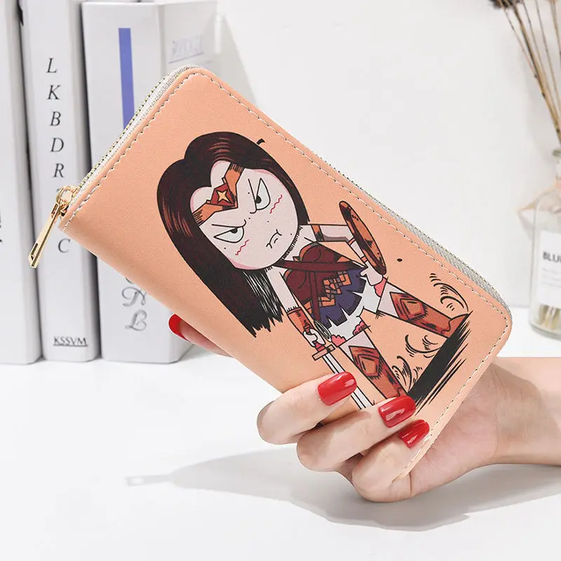 

Disney Iron Man the Wolverine Marvel Cartoon Long Student Clutch High School Junior High School Student Mobile Phone Bag