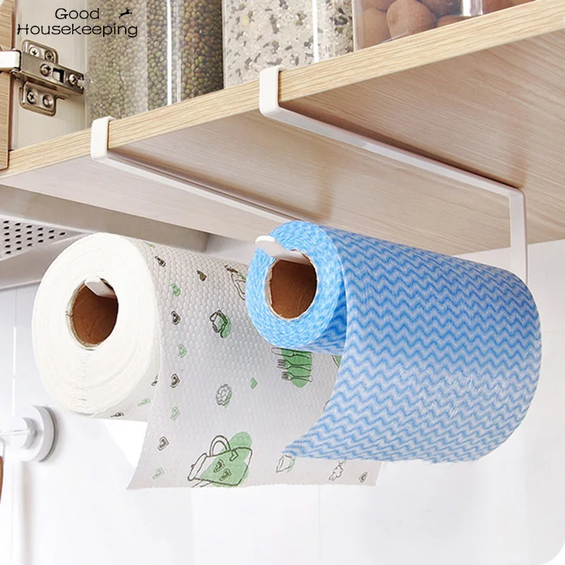 

Bathroom Toilet Roll Paper Holder Hanging Organizer Iron Tissue Towel Shelf Kitchen Storage Rack Door Kitchen Accessories TSLM2