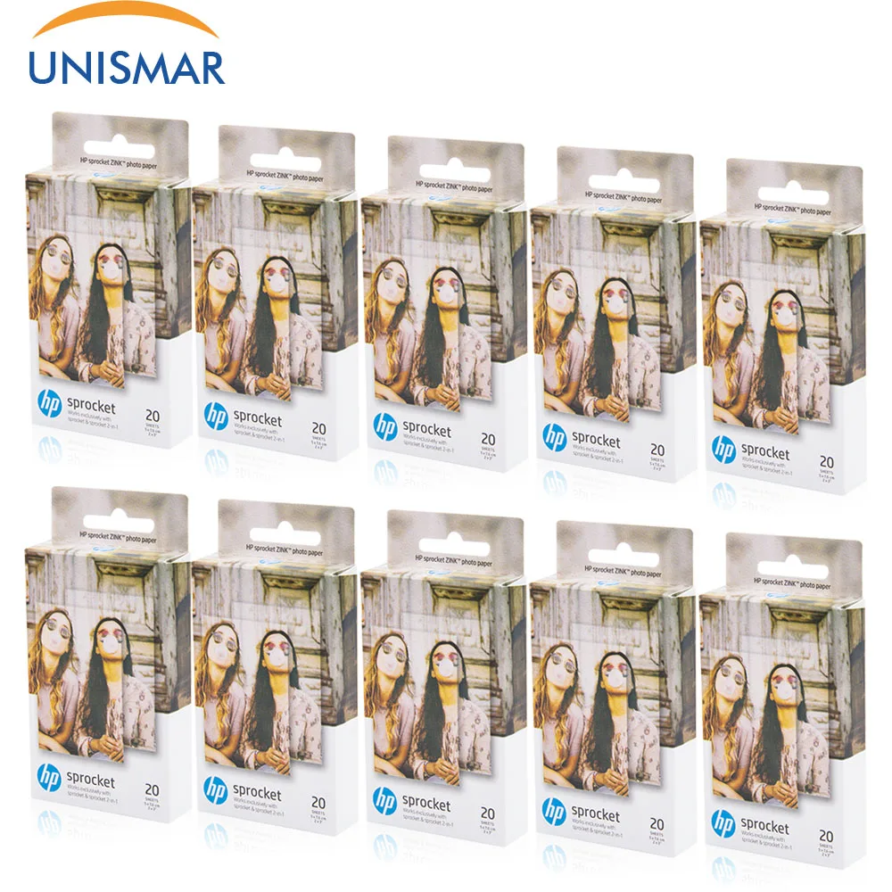 Unismar для HP Звездочка бумага мини Zink 2x3 Snapshots стикер телефон печать карманная 10