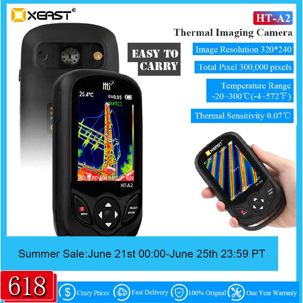 XEAST 2021 Ручной цифровой экран TFT тепловая инфракрасная Imager камера 320*240 В наличии HT A2