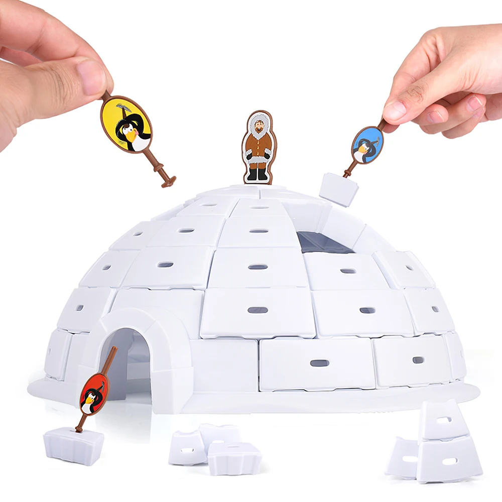 

Educational Penguin Snow House Igloo Demolition toy Funny Assembly Of Ice Blocks Desktop Board Game Parent-child Interactive Toy