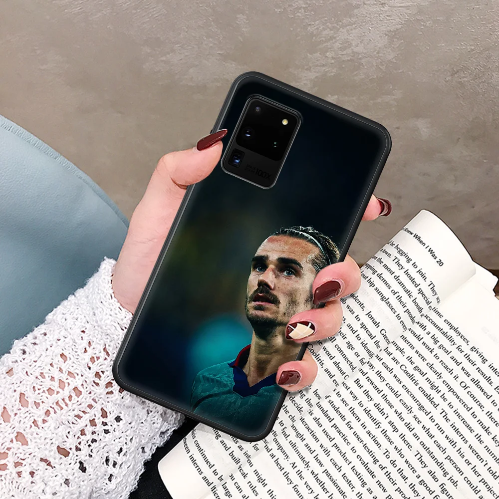 

Sports Football Griezmann Phone Case For Samsung Galaxy Note S 8 9 10 20 Plus E Lite Uitra black Shell Trend Etui Luxury Cover