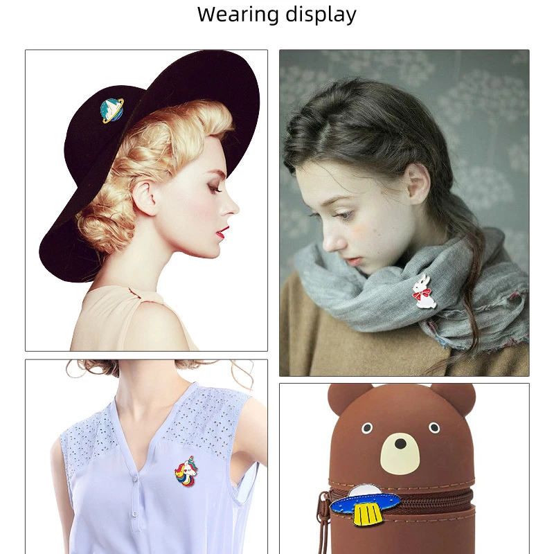 Металлическая брошь с эмалью в виде мультяшной Эльзы | Украшения и аксессуары