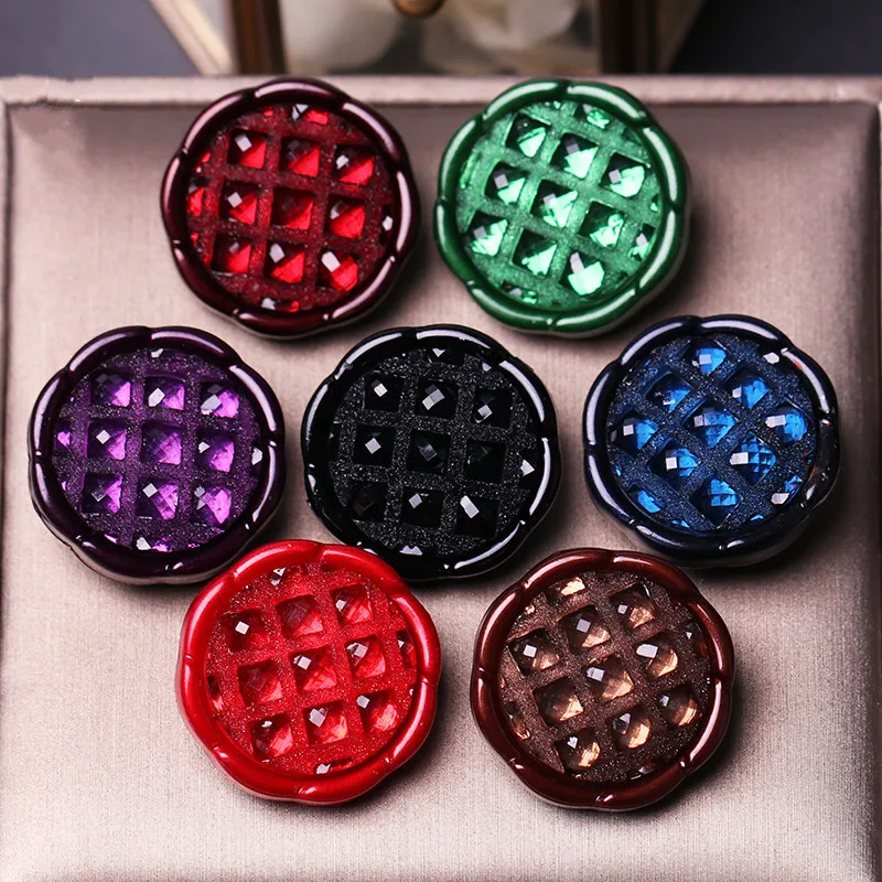 6 шт. 18 мм 25 круглые акриловые стразы декоративные пуговицы для одежды пальто