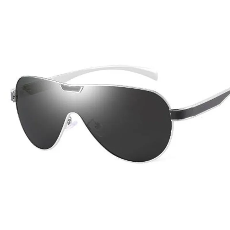 Мужские Винтажные Солнцезащитные очки больших размеров поляризованные