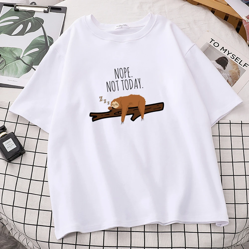 Забавная Folivora Nope Not Today Мужская футболка с рисунком модная летняя хлопковая