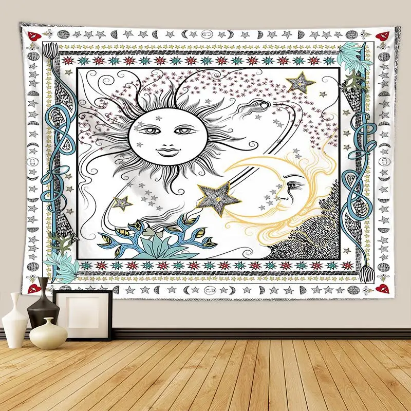 Настенный богемный гобелен для спальни Мексиканский декор Таро тканевое