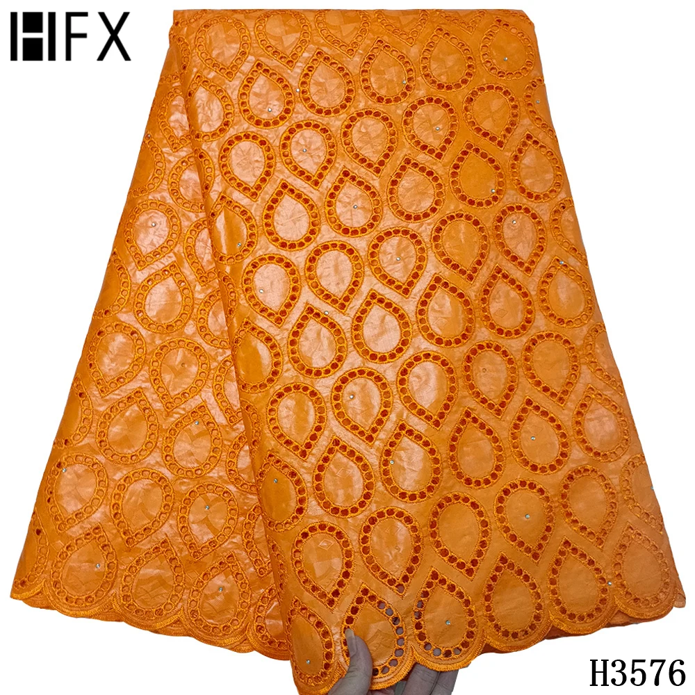 

HFX 2020 African bazin riche fabric with brocade latest fashion embroidery bazin lace fabric cotton dry basin riche fabric H3576