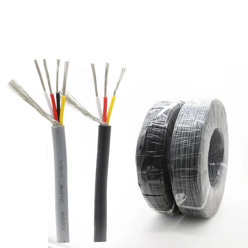 

1M 24AWG UL2547 Shielded Wire Signal Cable 2 3 4 5 Cores PVC Insulated Channel Audio Headphone Copper Control Shielding Wire