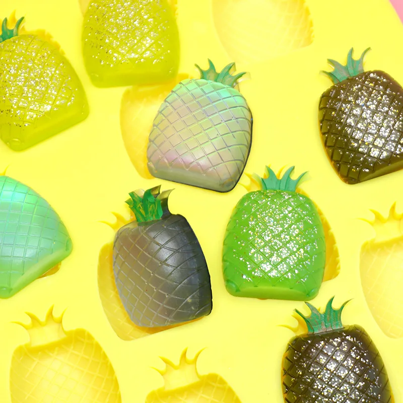 Фруктовые Конфеты Мультяшные ананасовые силиконовые формы УФ полимерные для