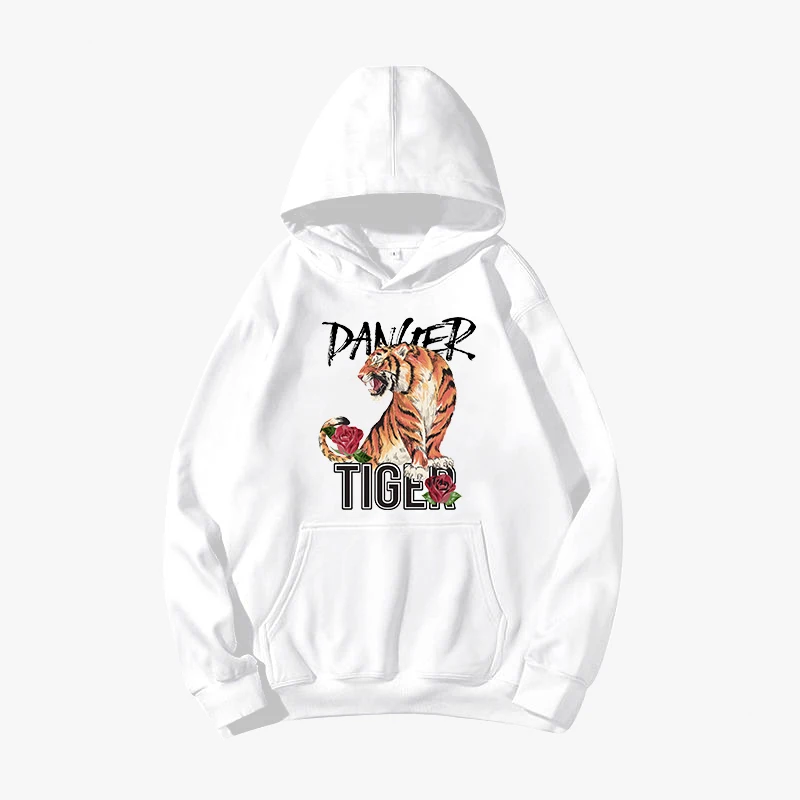 

Korean Streetwear Women Sweatshirt Casual Pullover Hip Hop Long Sleeve Tiger Print Sportswear Tops College Style Ladies Hoodies