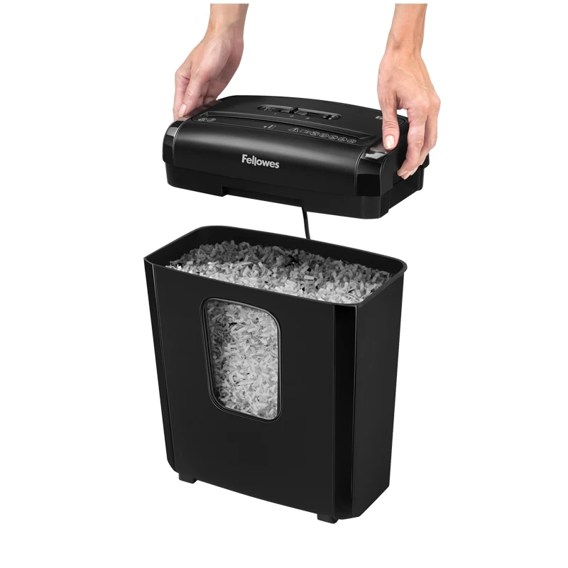 Уничтожитель документов Fellowes FS-46311 6M 4 уровень секретности 4x12 мм 6 лист 13 л скрепки